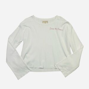 EUC Also, Freedom Dare To Bloom Cropped Long Sleeve Tee Size M